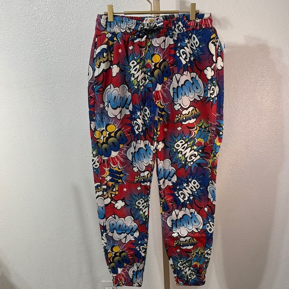 Vibrant Comic Print Men's Joggers